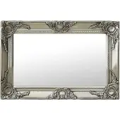 vidaXL Väggspegel barockstil 60x40 cm silver