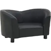 vidaXL Hundsoffa svart 67x41x39 cm konstläder