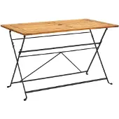 vidaXL Hopfällbart trädgårdsbord 120x70x74 cm massivt akaciaträ