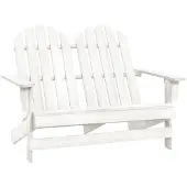 vidaXL Adirondackstol 2-sits massivt granträ vit