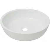 vidaXL Handfat rund keramik vit 42x12 cm