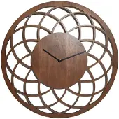 Nextime 3115BR, Vägg, Quarts-klocka, Circel, Brun, Trä, Vuxna