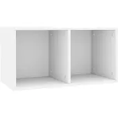 vidaXL Vinylhylla vit 71x34x36 cm konstruerat trä