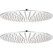 vidaXL Regnduschhuvud 2 st rostfritt stål Ø 40 cm