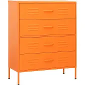 vidaXL Byrå orange 80x35x101,5 cm stål