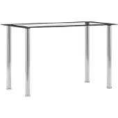 vidaXL Matbord svart och transparent 120x60x75 cm härdat glas