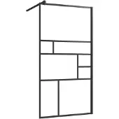 vidaXL Duschvägg med klart ESG-glas 80x195 cm svart