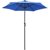 vidaXL Parasoll blå 200x224 cm aluminium