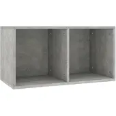 vidaXL Vinylhylla betonggrå 71x34x36 cm konstruerat trä