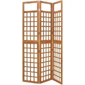 vidaXL Rumsavdelare/Spaljé 3 paneler massiv gran 121x180,5 cm