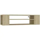 vidaXL Väggmonterad tv-bänk sonoma-ek 100x30x26,5 cm konstruerat trä