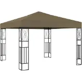 vidaXL Paviljong 3x3 m taupe tyg