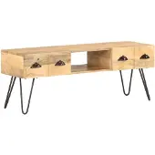 vidaXL TV-bänk 120x35x45 cm massivt mangoträ