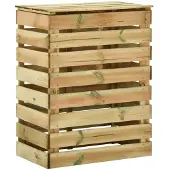 vidaXL Ribbad trädgårdskompost 80x50x100 cm impregnerad furu