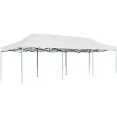 vidaXL Pop-Up hopfällbart partytält 3x9 m vit
