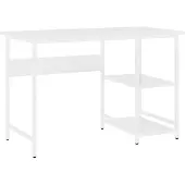 vidaXL Datorbord vit 105x50x72 cm MDF och metall
