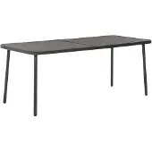 vidaXL Trädgårdsbord mörkgrå 180x83x72 cm stål