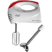 Adler AD 4212, Handmixer, Röd, Vit, Vispning, Blanda, 300 W, Plast, Rostfritt stål