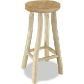 vidaXL Barstol massiv teak