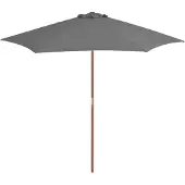 vidaXL Uteparasol Stång i Trä 270 cm Anthracite Trädgård Strand Terrass 44515