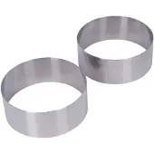 Kitchencraft Rostfritt Stål Kokringar 9x3.5 Cm 2 Enheter