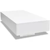vidaXL Vardagsrumsbord, Högblankt, Vitt