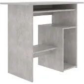 vidaXL Skrivbord betonggrå 80x45x74 cm spånskiva