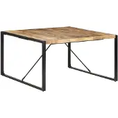 vidaXL Matbord 140x140x75 cm grovt mangoträ