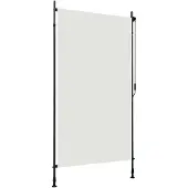vidaXL Rullgardin utomhus 120x270 cm gräddvit