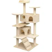 vidaXL Katt Klösträd med sisalpelare 125 cm beige