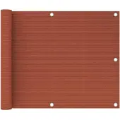 vidaXL Balkongskärm terrakotta 75x600 cm HDPE