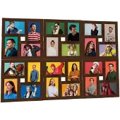 vidaXL Fotoram för 24 Foton 10x15 cm, Mörkbrun, MDF