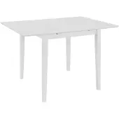 vidaXL Utdragbart matbord (80-120)x80x74 cm vit MDF
