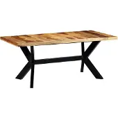 vidaXL Matbord 180x90x75 cm massivt sheshamträ