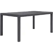 vidaXL Trädgårdsbord Brun 150x90x72 cm Plastrottinglook