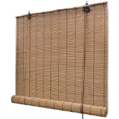 vidaXL Rullgardiner i bambu, 100 x 160 cm, brun