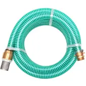 vidaXL Sugslang med koppling i mässing 15 m 25 mm grön