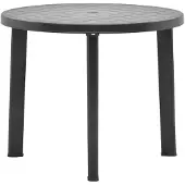 vidaXL Trädgårdsbord antracit 89 cm plast