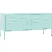 vidaXL Tv-bänk mintgrön 105x35x50 cm stål