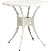 vidaXL Trädgårdsbord vit 78x78x72 cm gjuten aluminium