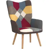 vidaXL Fåtölj, Patchwork, Klädd i Tyg