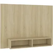 vidaXL Väggmonterat tv-skåp sonoma-ek 120x23,5x90 cm konstruerat trä
