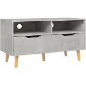 vidaXL Tv-bänk betonggrå 90x40x48,5 cm konstruerat trä