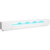 vidaXL TV-bänk med LED-belysning vit 300x35x40 cm