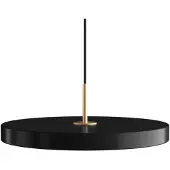 UMAGE Pendellampa Asteria medium, dimbar, Svart, Vardagsrum / matsal, Aluminium / grå / zink, Design