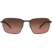 Serengeti Rectangle Mens Shiny Dark Gunmetal Mineral Polarized Drivers Gradient Shelton