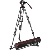 Manfrotto 504x Kulfäste Med Dubbla Kolfiberstativ Och Markstabilisator