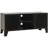 vidaXL TV-skåp grå 105x36x47 cm metall och MDF