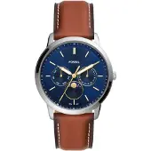 Fossil Herrklocka FS5903 Quartz Multi-Dial brunt läderarmband