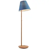 LUCANDE Golvlampa Jinda , Blå, Vardagsrum / matsal, Textil / tyger / siden, Skandinavisk, Golvlampa